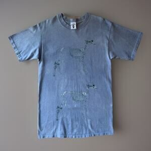 Vintage Sea Dog Shirt Medium Blue 90s Pirate Skeleton Surf Sportswear California